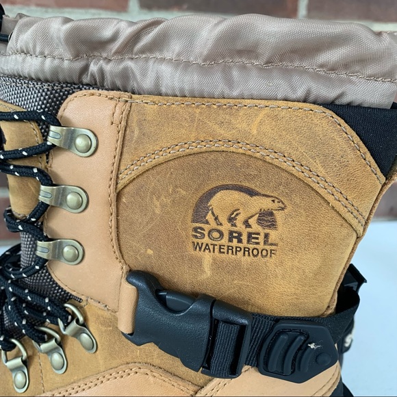 Sorel conquest tan lace up snow waterproof boots - Picture 6 of 9